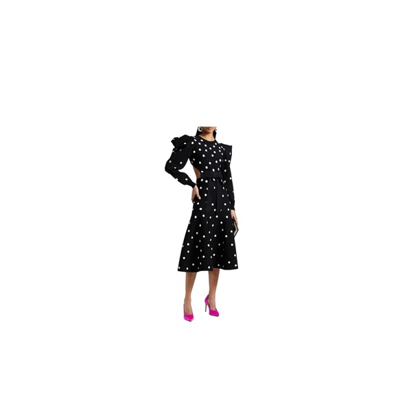 Carolina herrera polka‎ dot puff sleeve  dress - Picture 1 of 16